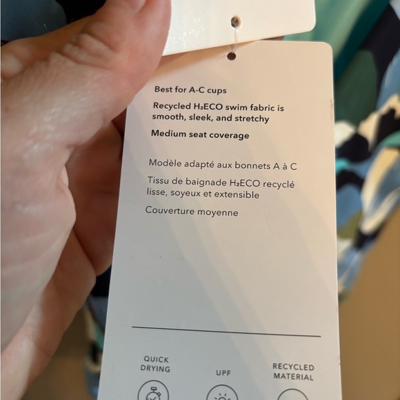 NWT Athleta Seychelles hero bloom dress blue one piece swimsuit XS - Picture 6 of 9